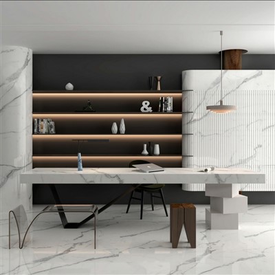 Marble Interior Sintered Stone Cyfres moethus